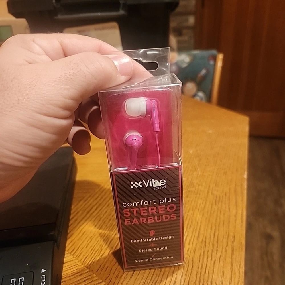 Vibe Sound Pink Stereo Earbuds